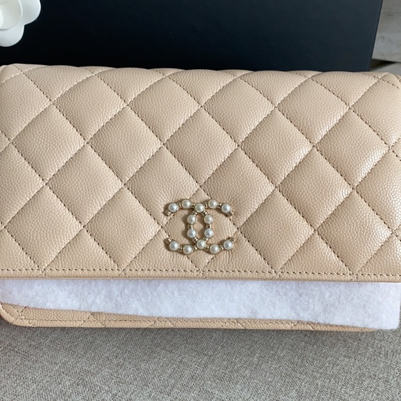 chanel 21S wallet on chain in caviar leather with gold hardware - Picture 3 of 4